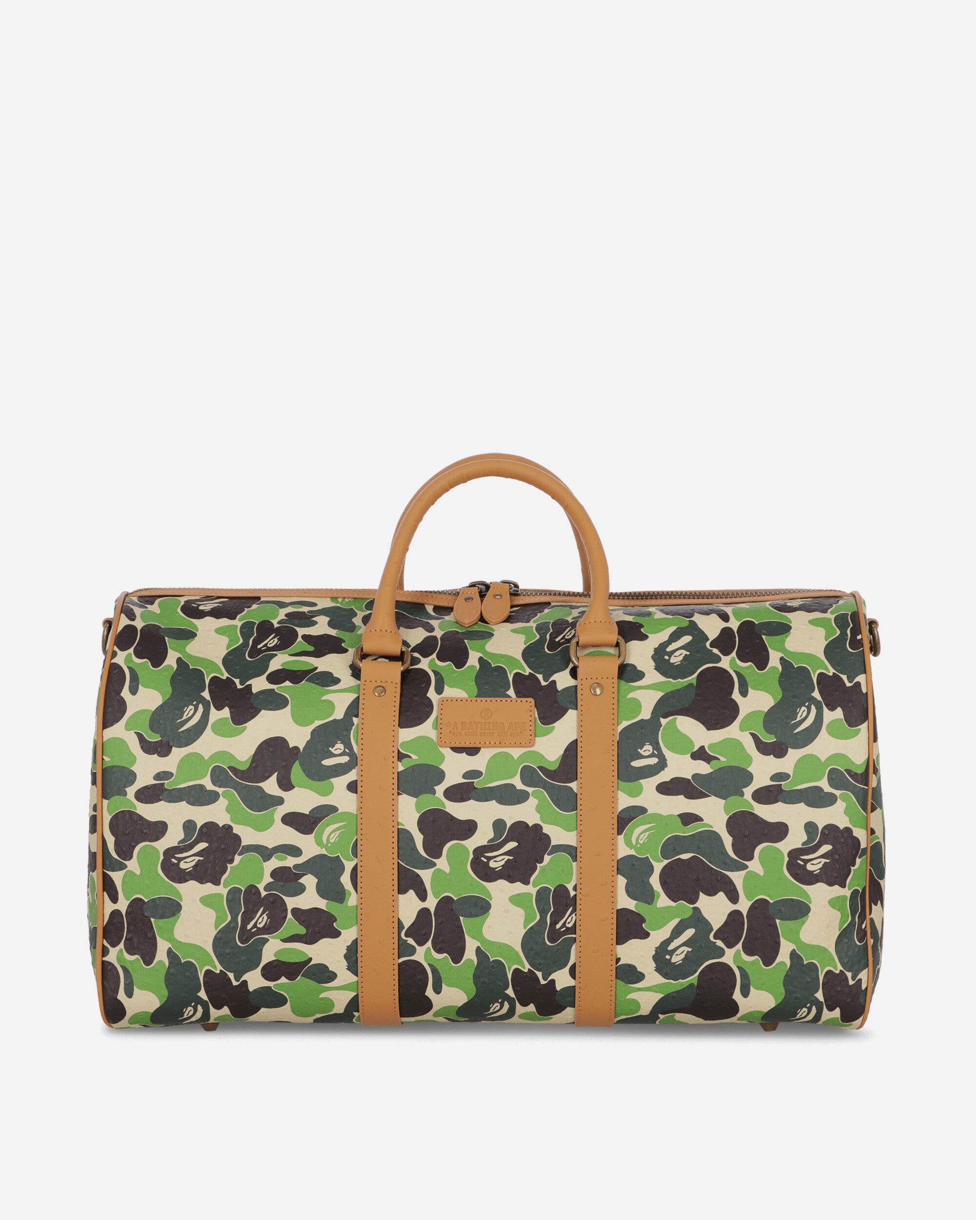 【A・BATHING APE】ABC CAMO BOSTON BAG ABC Camo PU Ostrich Boston Bag Green – Slam Jam®