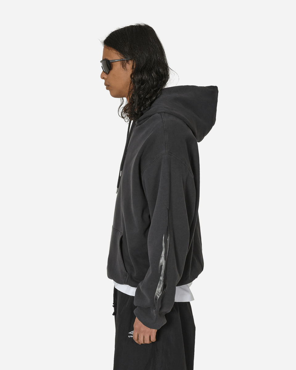Flame Garment Dyed Pullover Hoodie Black
