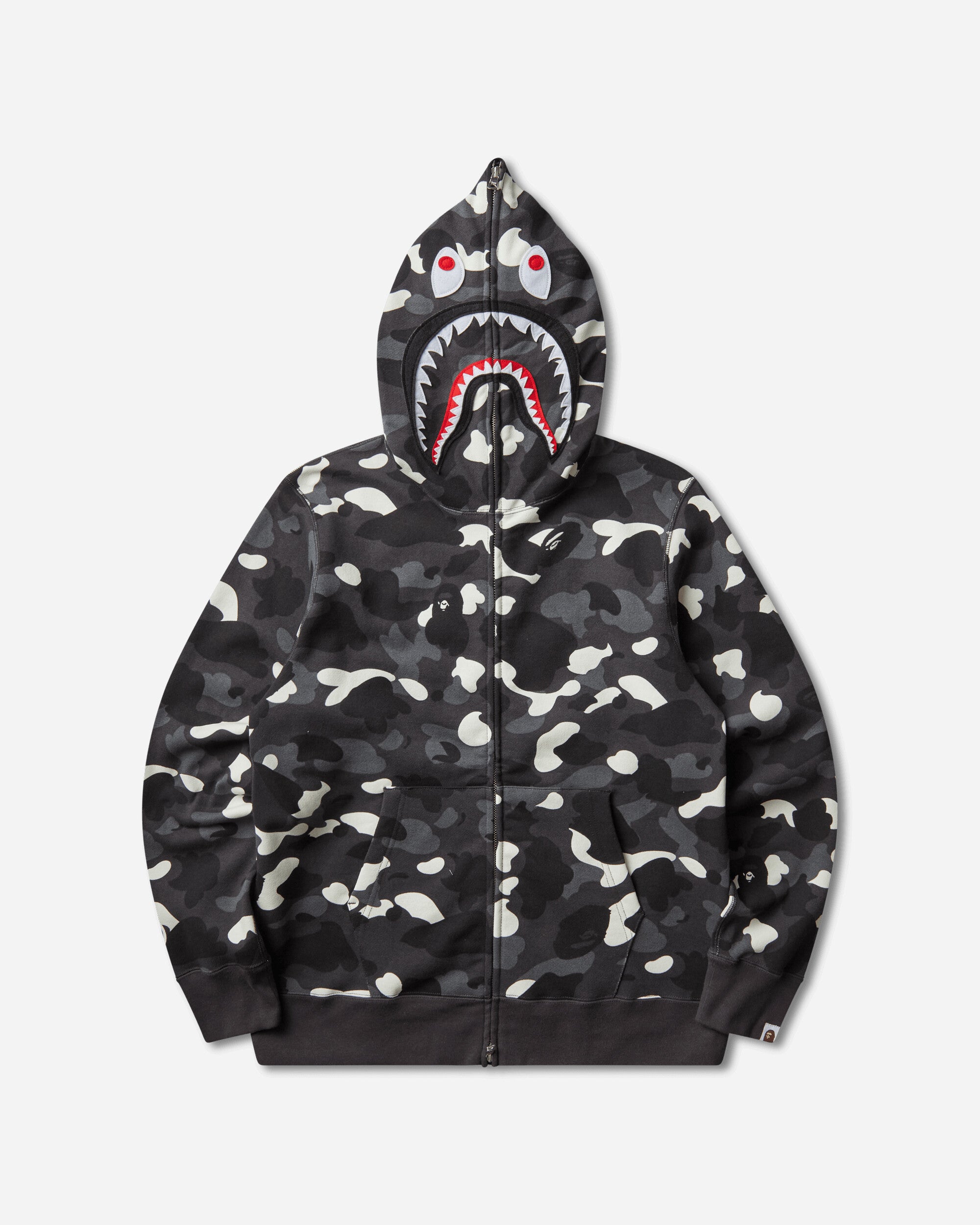 Men's City Camo Shark Regular Fit Full Zip Hoodie Black – Slam Jam®