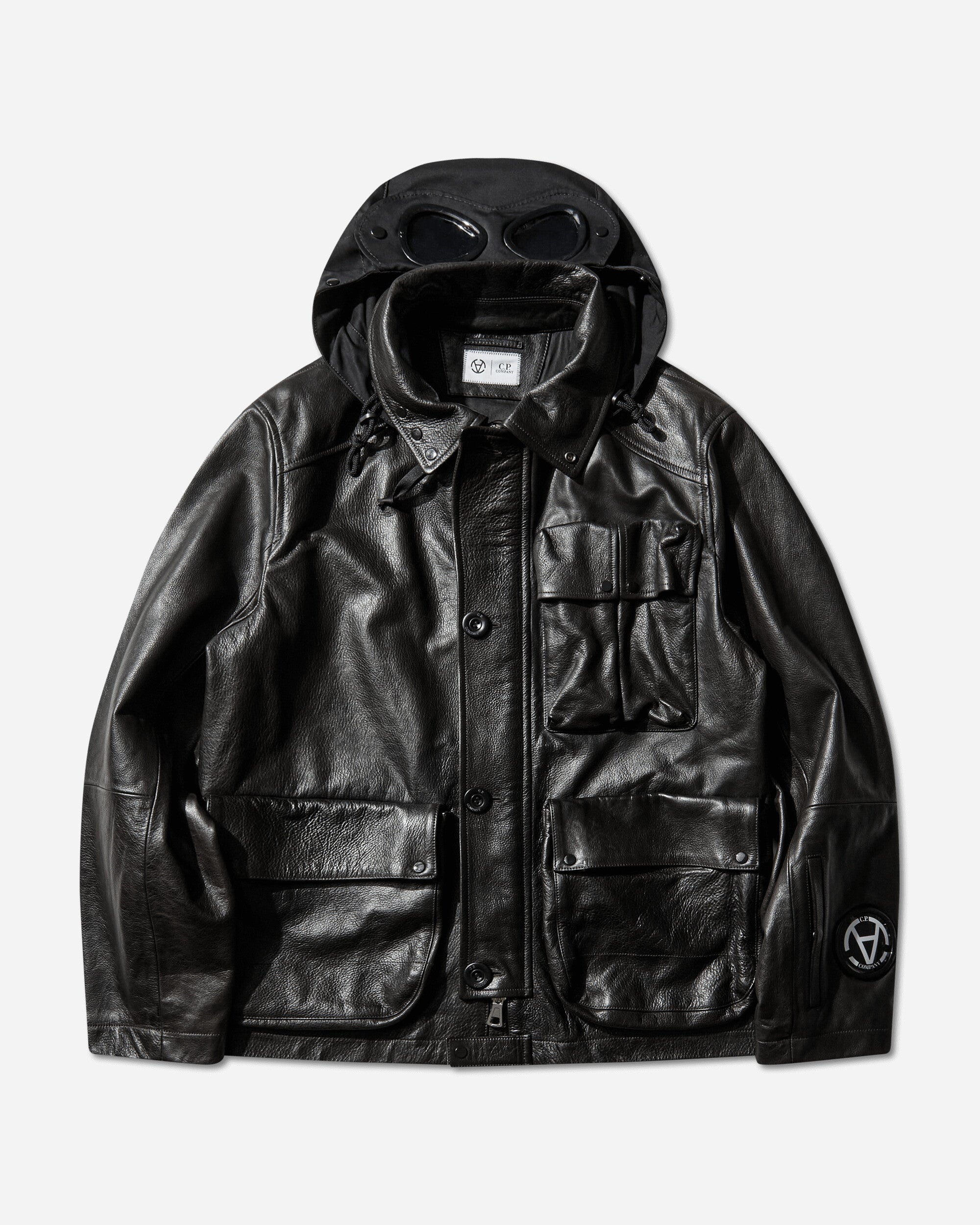 kan-d la mille goggle jacket Slam Jam Leather Mille Jacket Black