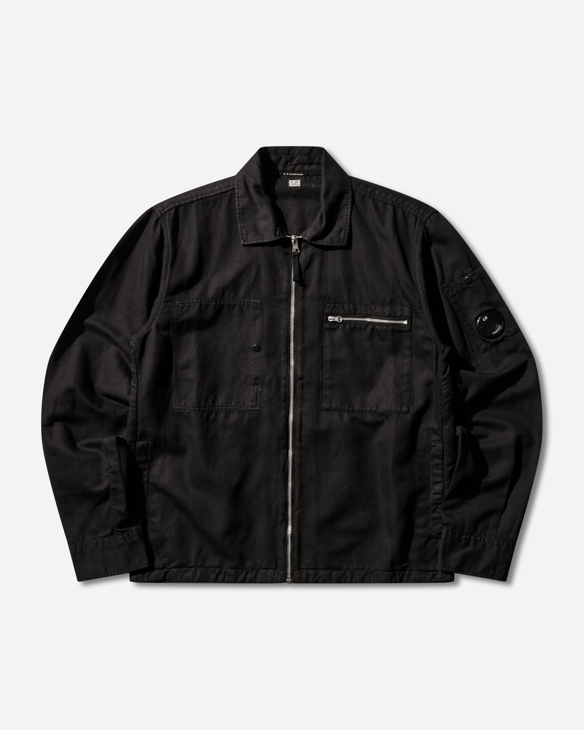 Men's Cotton / Linen Overshirt Black – Slam Jam®