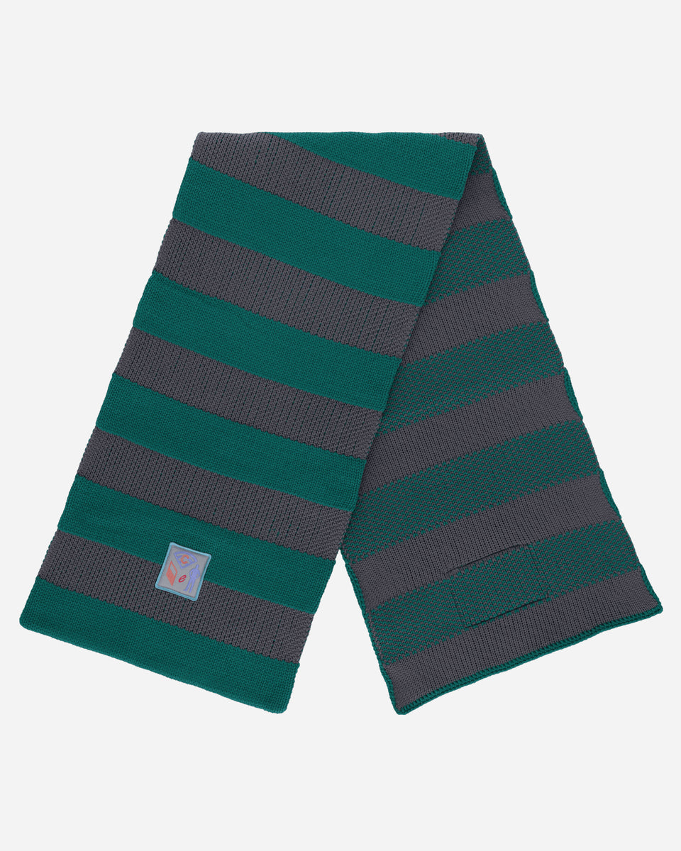 Cav Empt Poly Knit Stripe Scarf Green Slam Jam Official Store