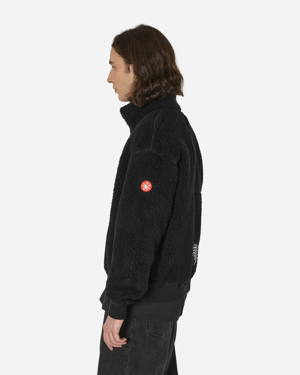 Heavy Wool Boa Half Zip Sweatshirt Black