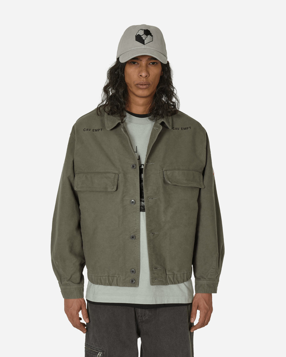 Cav Empt Mol Skin Button Jacket Grey Slam Jam Official Store