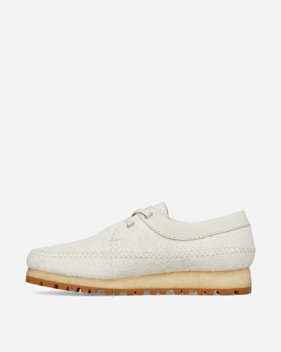 Clarks weaver on sale white suede