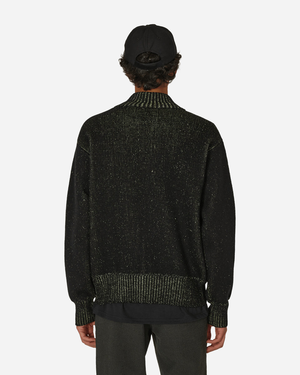 Aimless Compact Knit Full Zipped Sweater Herren Black