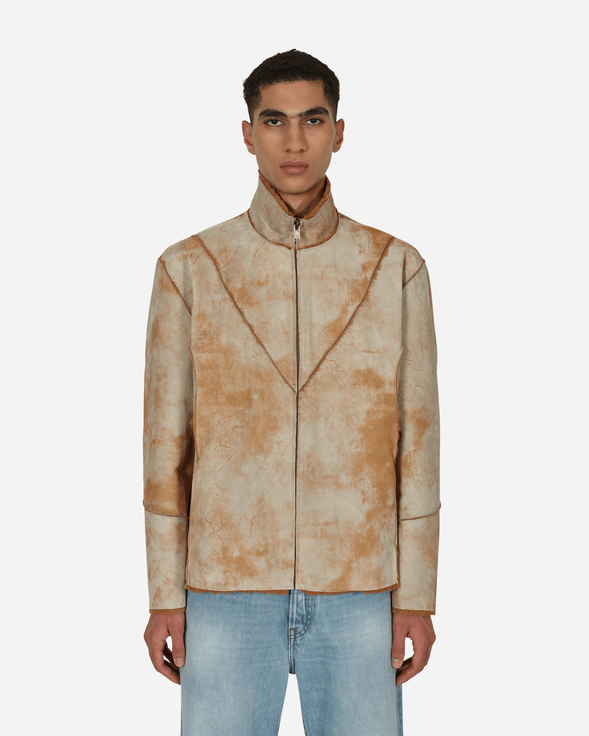 Leather Sherpa Jacket Beige – Slam Jam® Leather Sherpa Jacket Beige – Slam Jam®