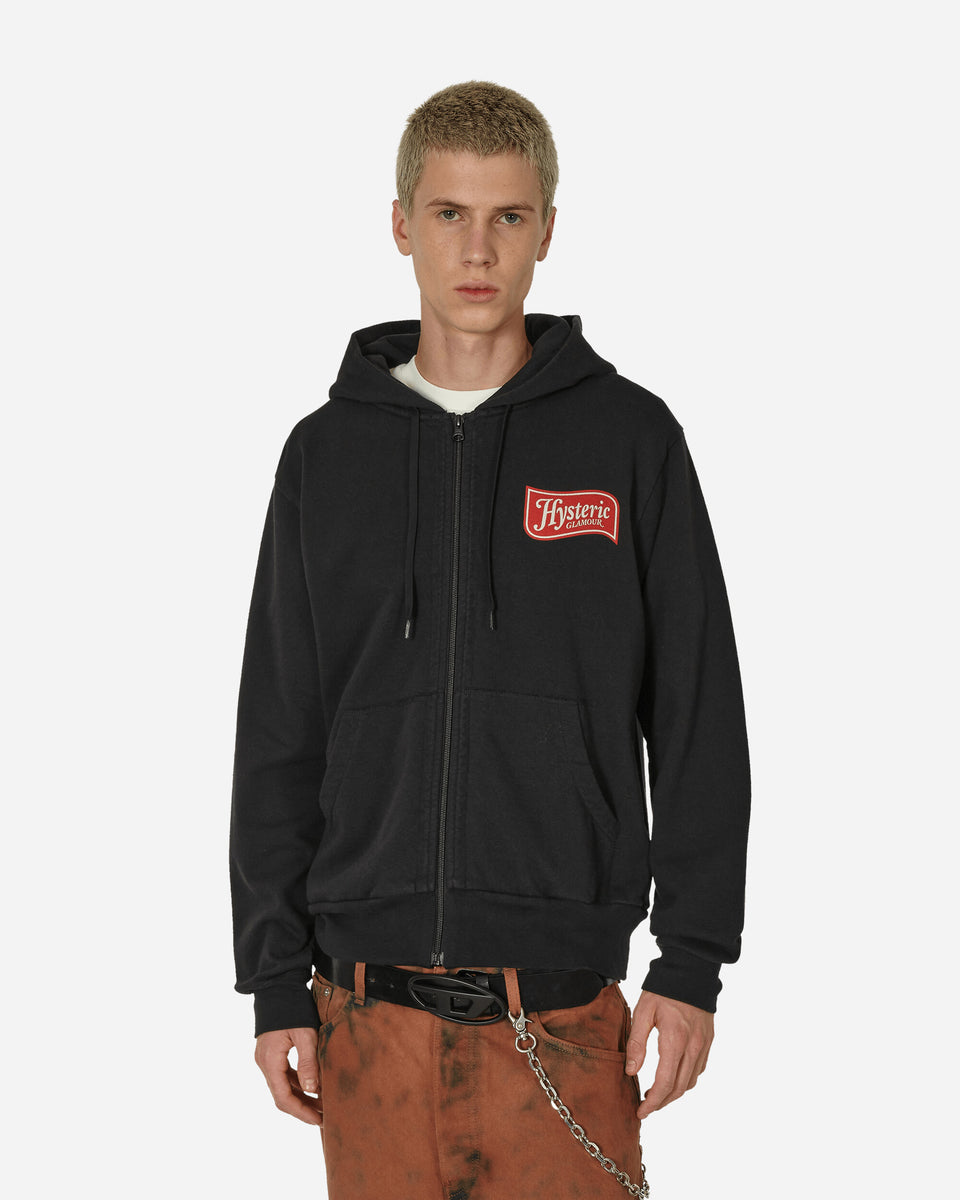 Hysteric Glamour Music Up Zip-Up Hoodie Black - Slam Jam® Official