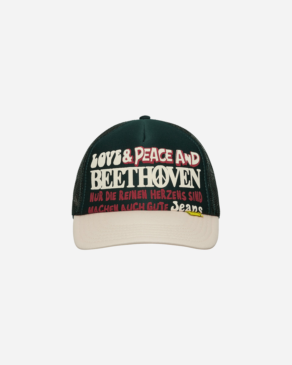 KAPITAL Love&Peace And Beethoven Trucker Cap Green - Slam Jam