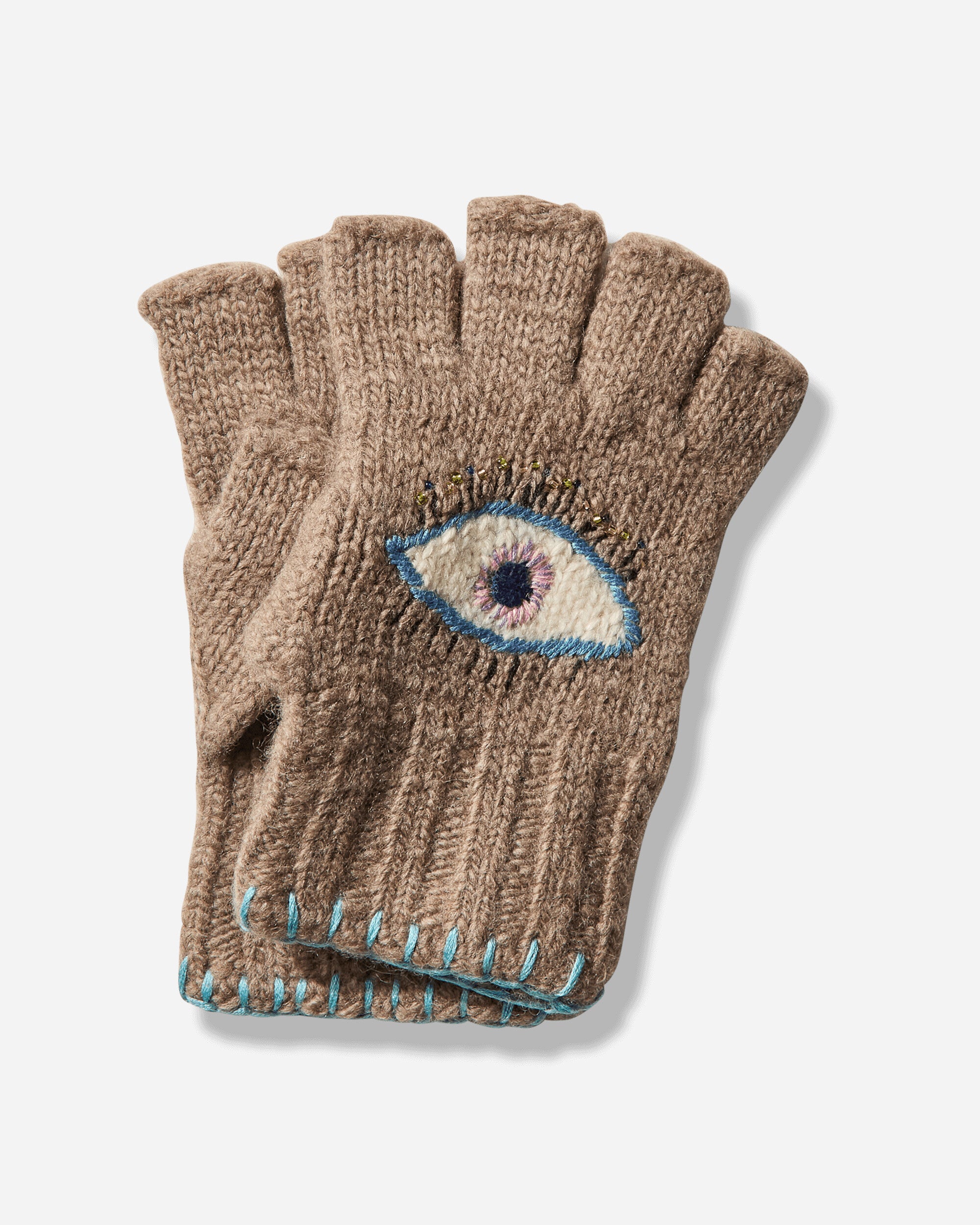 KAPITAL Wool Folktale Gloves SPEAKEASY刺繍 Wool Folktale Gloves (Speakeasy) Gray / Beige – Slam Jam®
