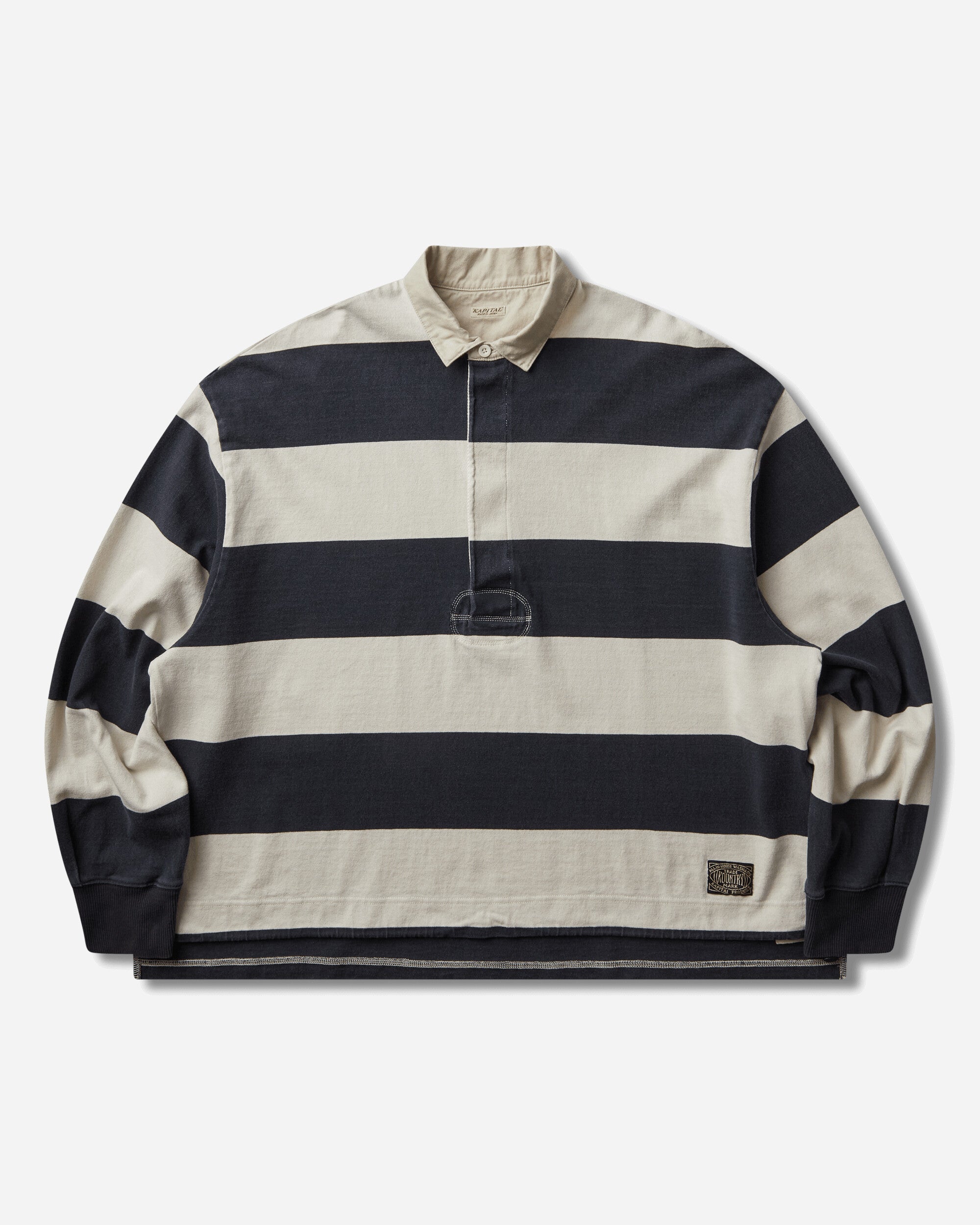 Men's Jail Stripe Jersey Big Rugger Shirt Black / Ecru – Slam Jam®