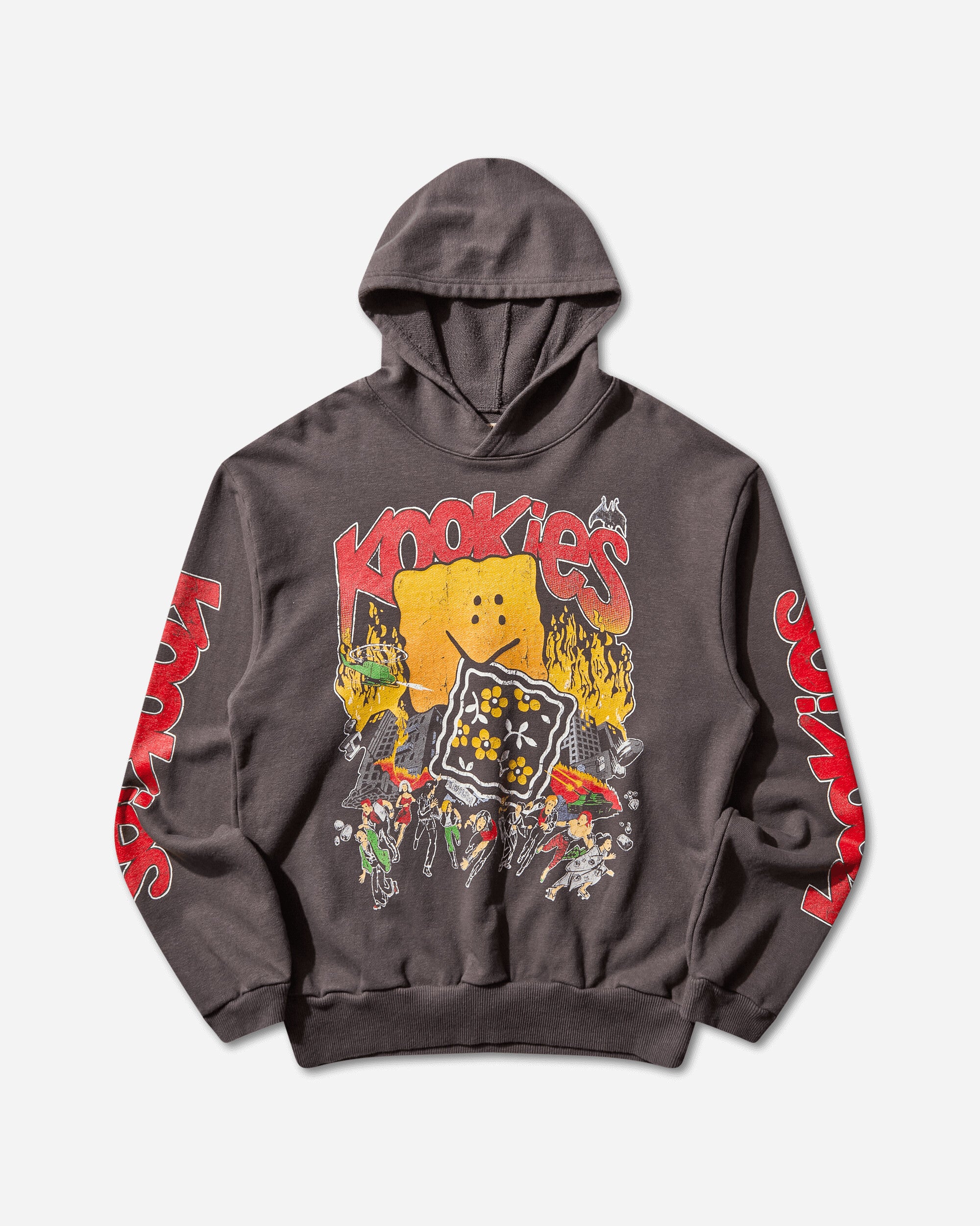 Men's Sweat Knit Hoodie (Buster Peckish Rainbowy) Ink Black – Slam