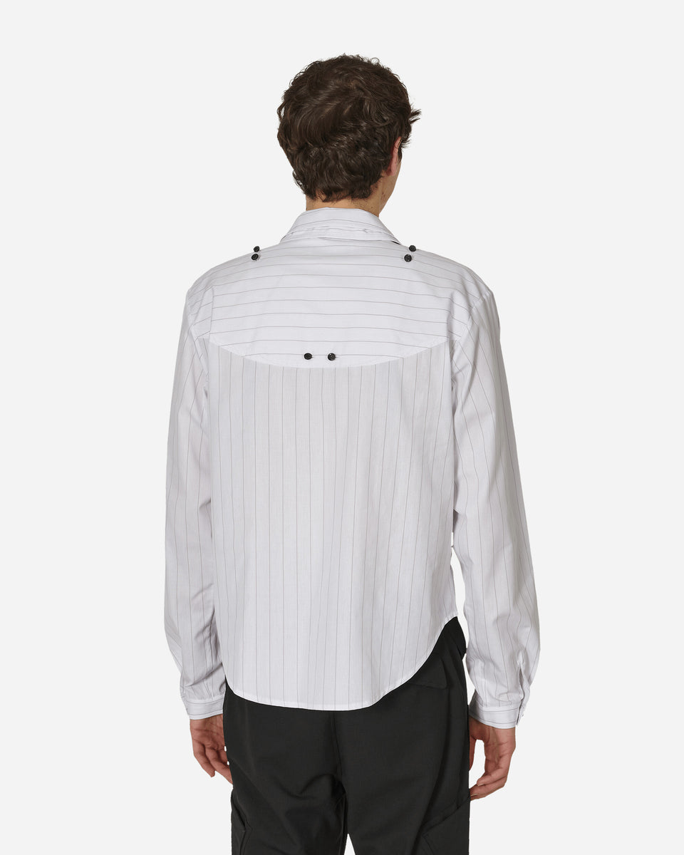 Tonino Shirt Jacket Wide Beige Stripe
