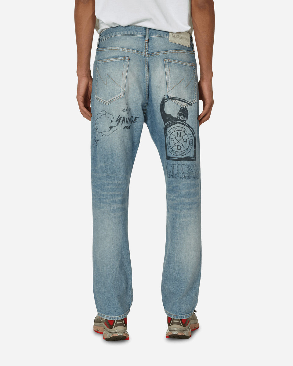 Neighborhood Fade Denim Pants Indigo - Slam Jam® Official Store