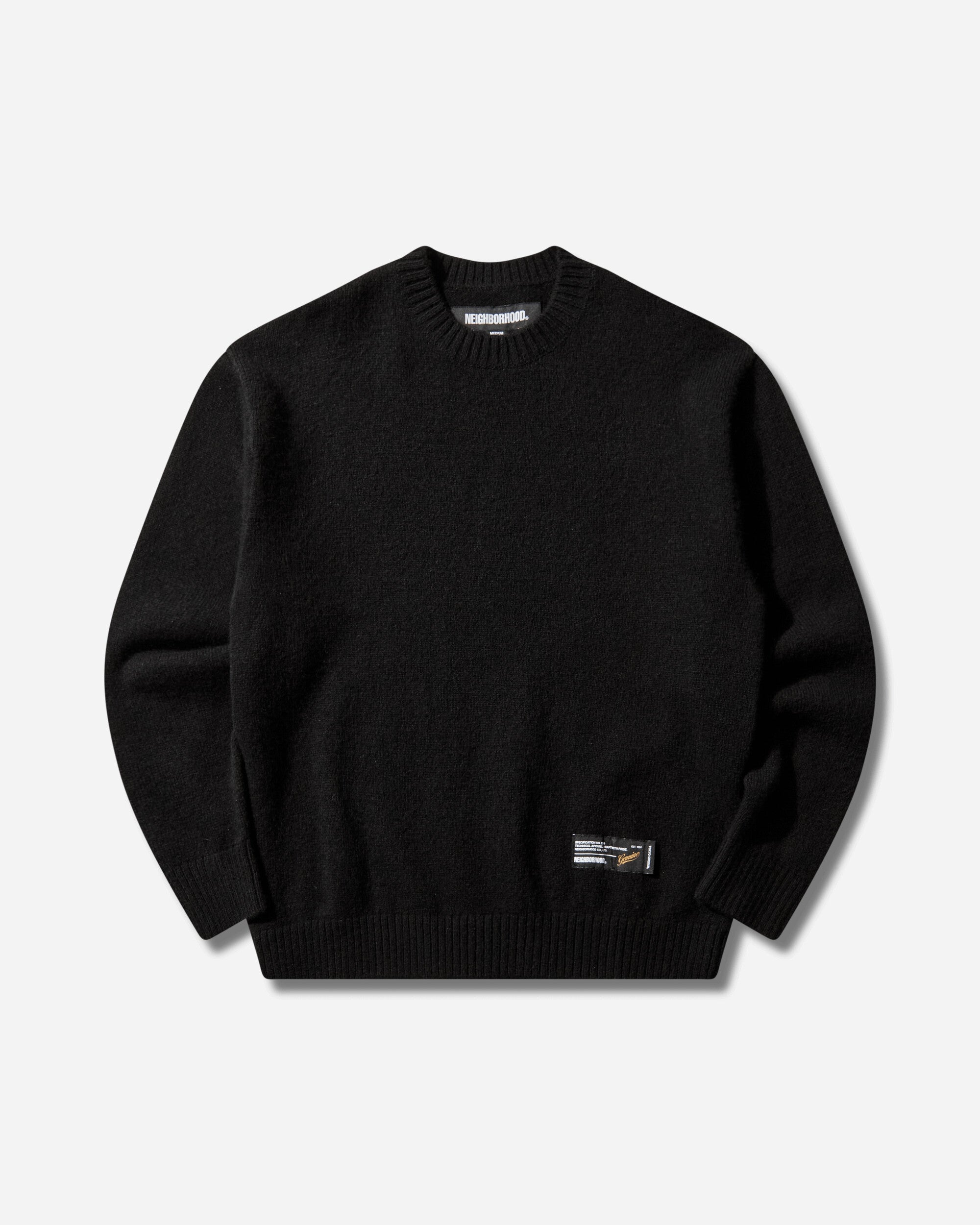 Men's Plain Crewneck Sweater Black – Slam Jam®
