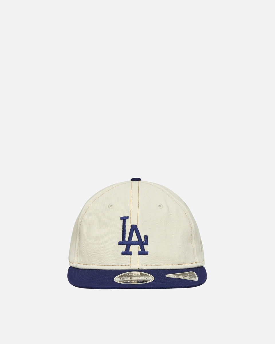 New Era LA Dodgers Chrome Denim Retro Crown 9FIFTY Strapback Cap White