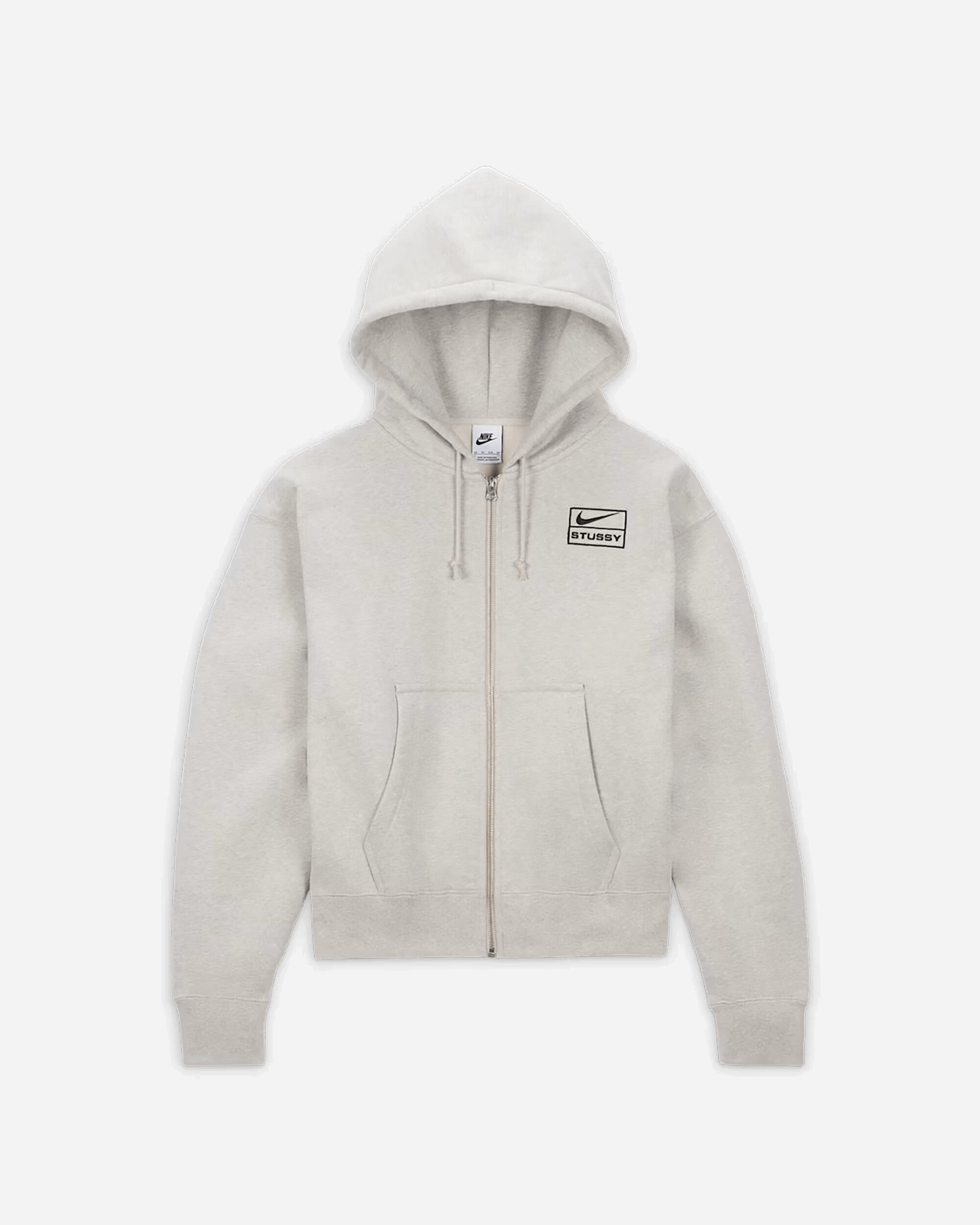 Stussy nike ジップパーカー Stüssy Full-Zip Fleece Hoodie Grey Heather – Slam Jam®