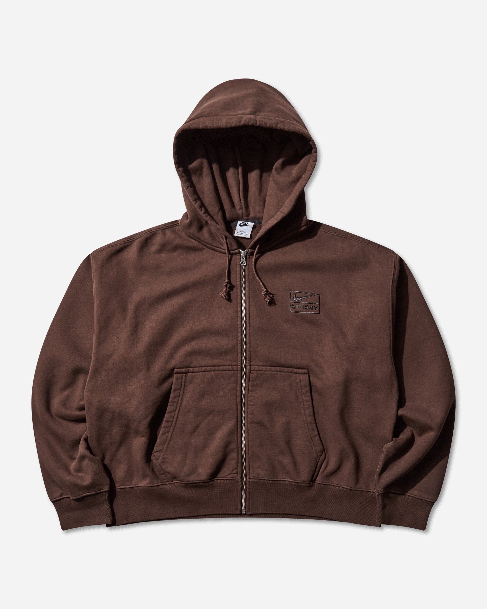 Stüssy Full-Zip Fleece Hoodie Dark Cinder – Slam Jam®