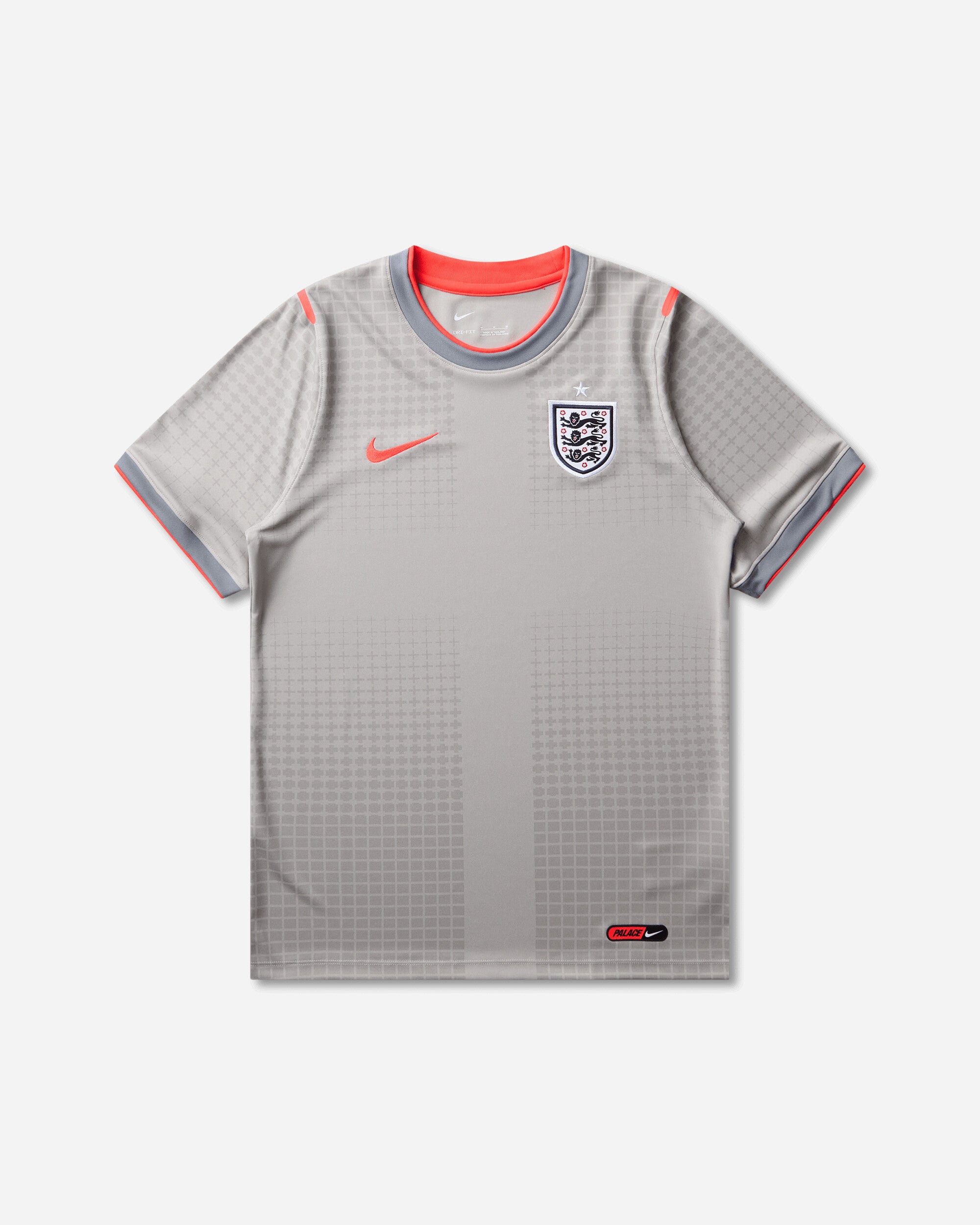 England x Palace Academy Pro Shortsleeve Soccer Top Pewter Grey