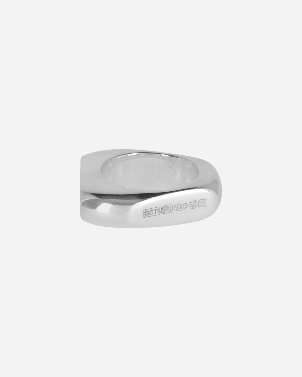 Thin Ergo Ring Silver