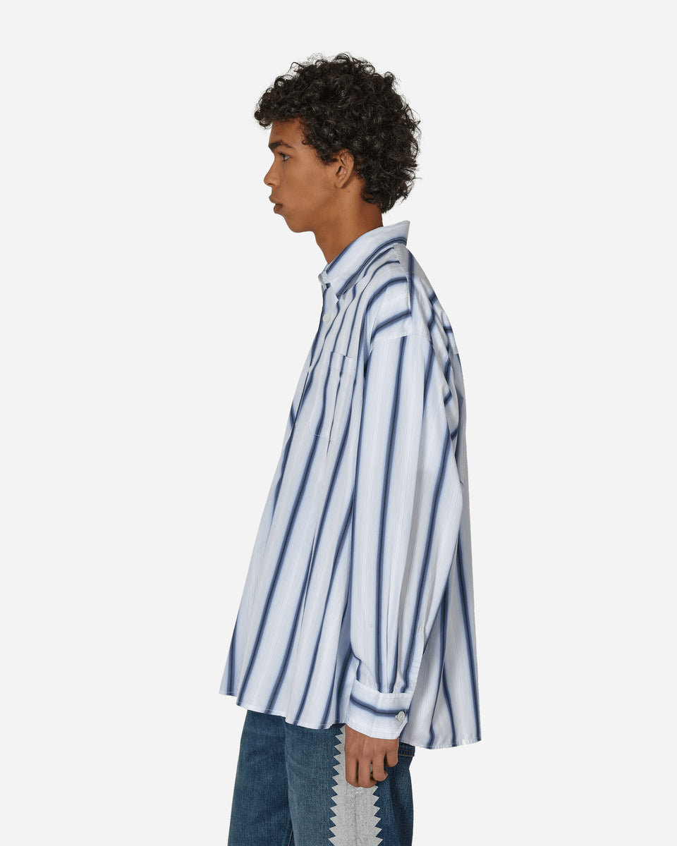 Crypto Stripe Borrowed Shirt Blue