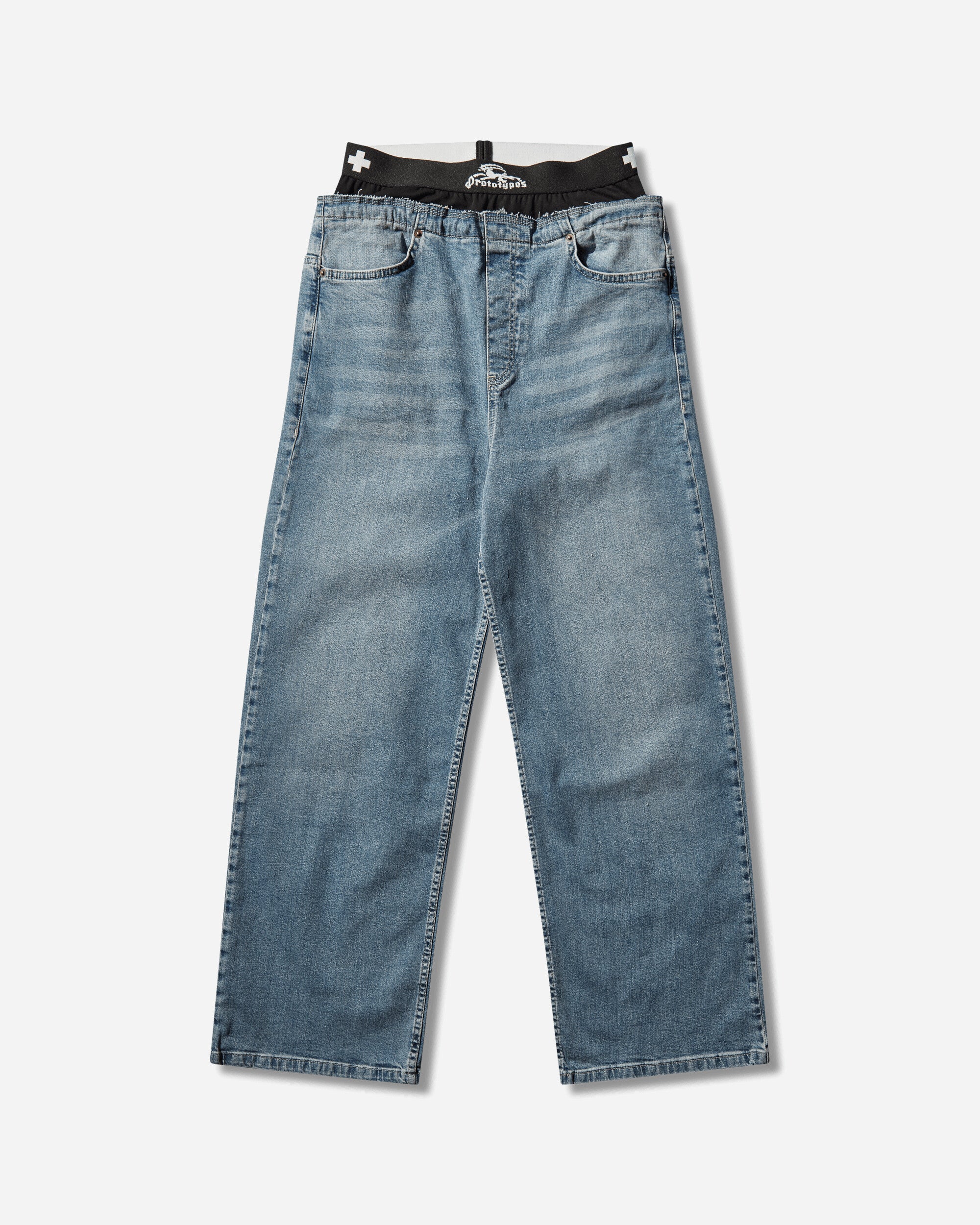 Loose Fit Waistband Denim Jeans Blue – Slam Jam®