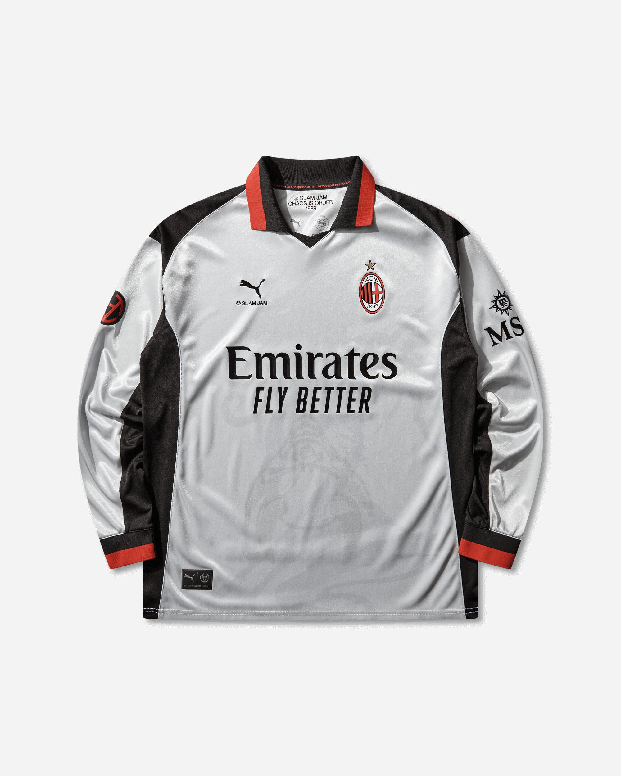 MYLAN 11万23A/W Multi Sleeve Shirt AC Milan x Slam Jam Limited Edition Longsleeve Jersey Grey