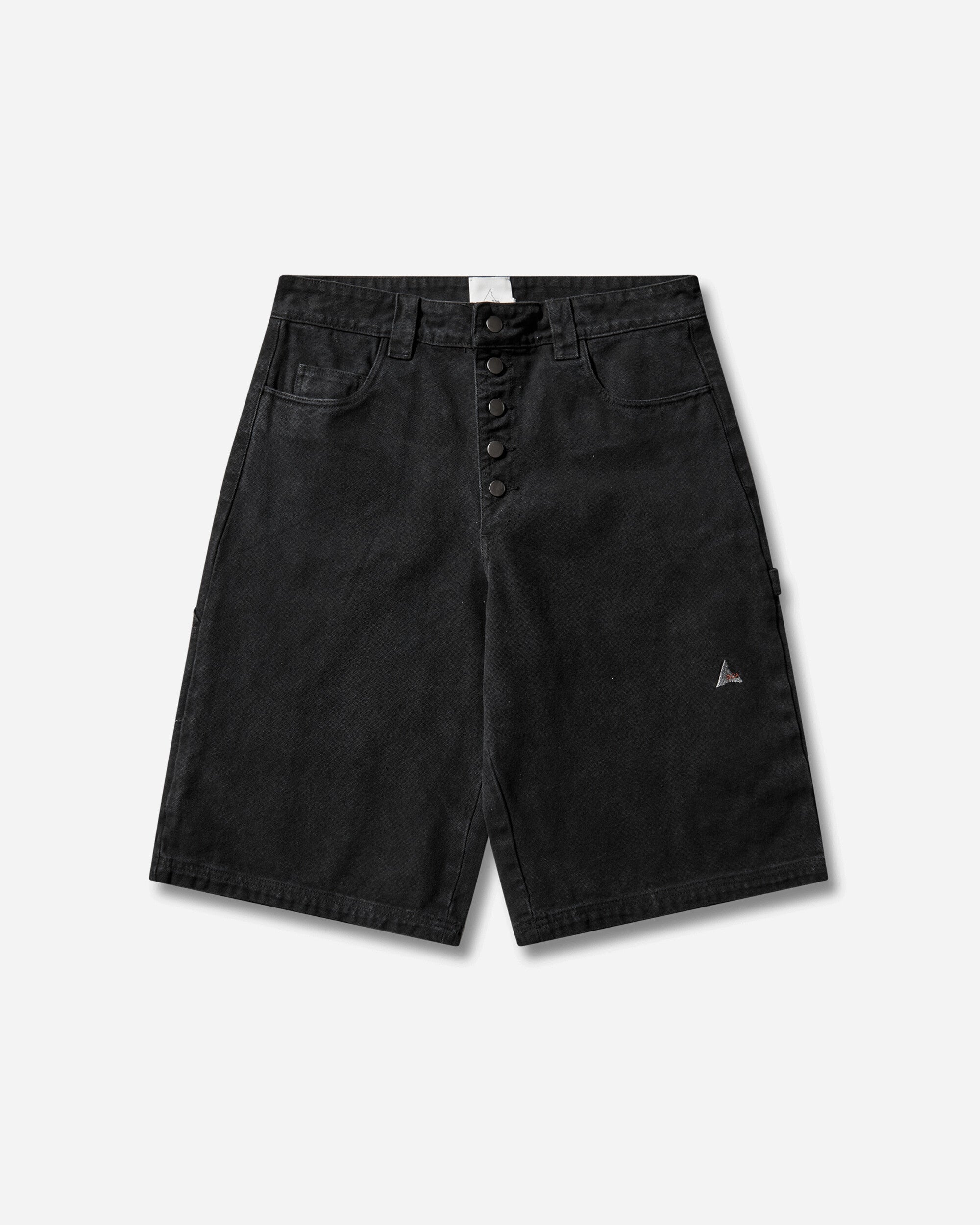 【ブラック（01）】AUSTIN SWEATSHORT Men's Ash Canvas Shorts Washed Black – Slam Jam®