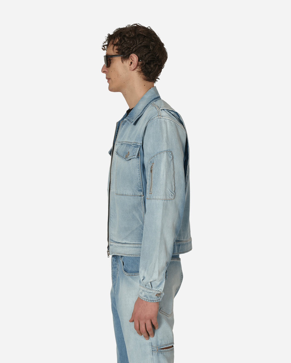 Random Identities Zipped Denim Jacket Blue - Slam Jam® Official Store