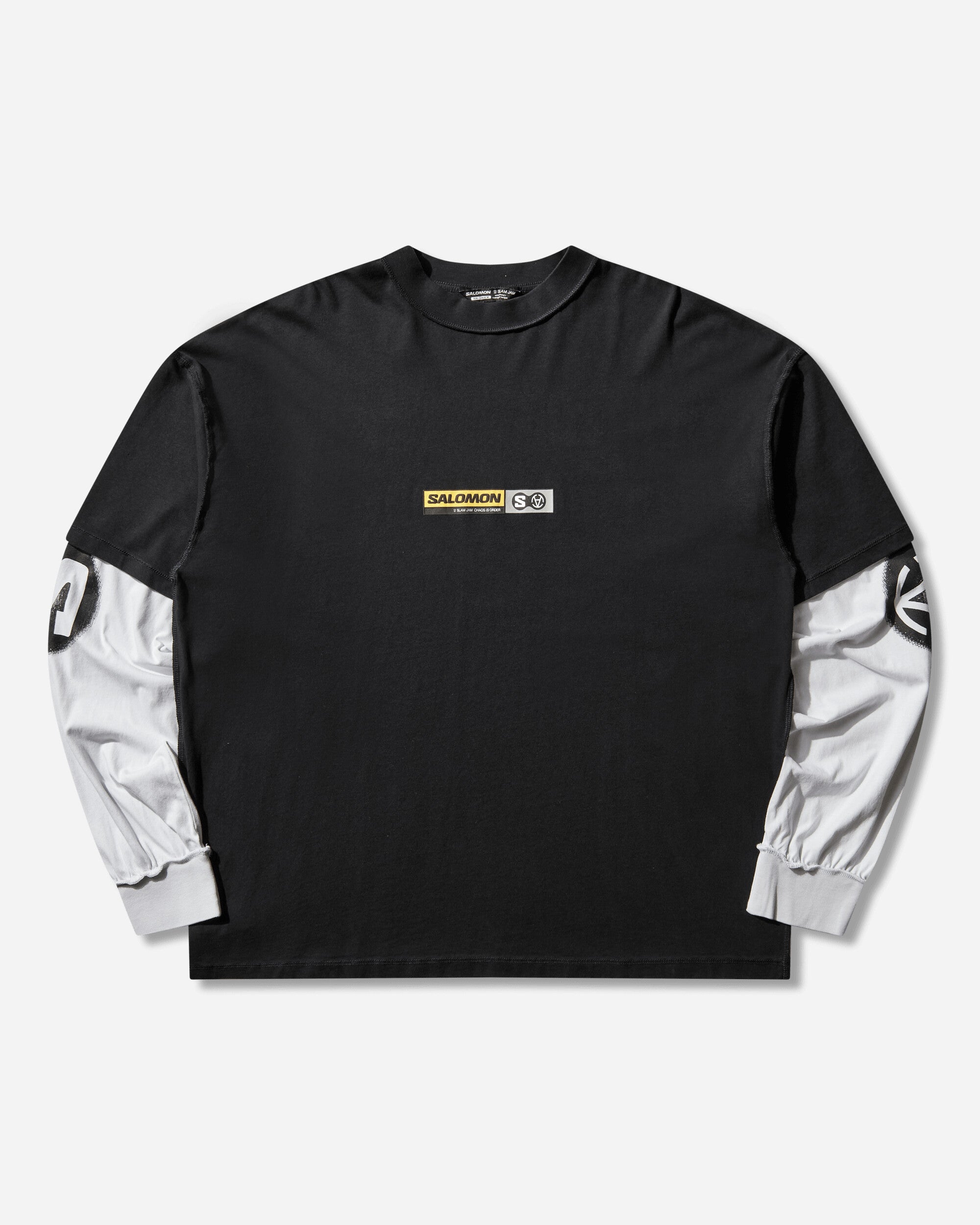 Slam Jam Longsleeve T-Shirt Deep Black / White