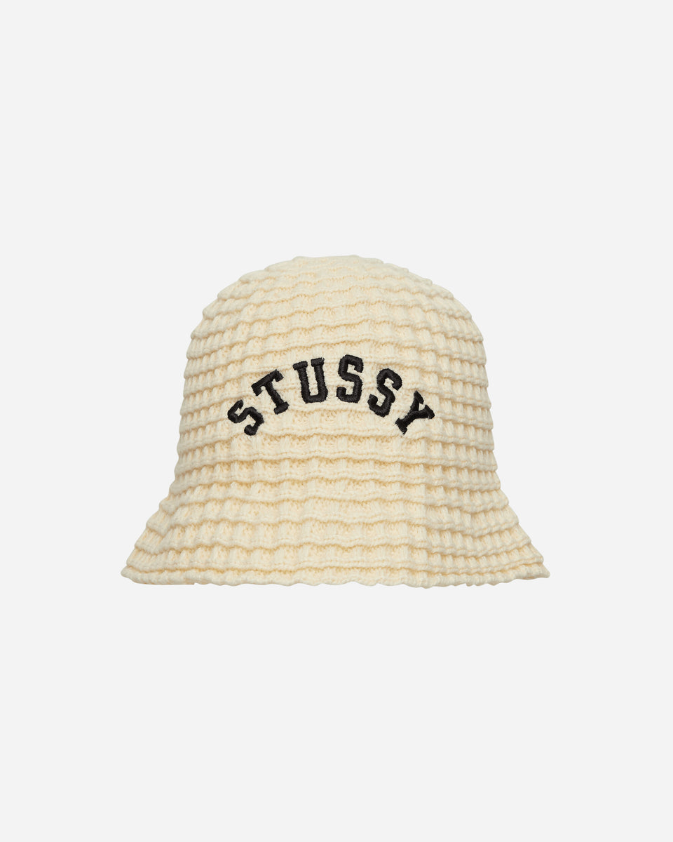 Stüssy Waffle Knit Bucket Hat Bone - Slam Jam® Official Store