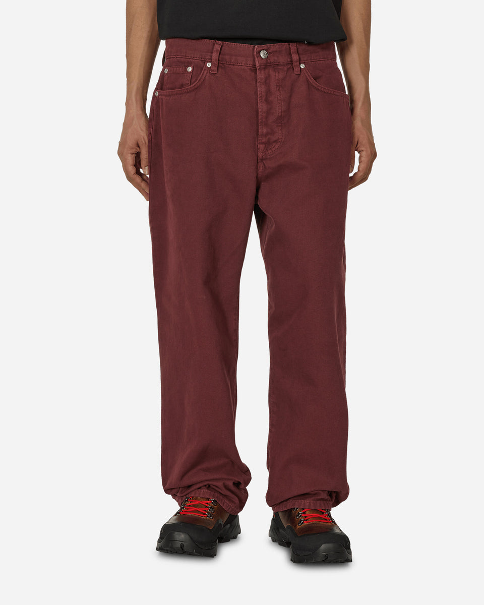 Stüssy Double Big Ol' Washed Canvas Jeans Wine - Slam Jam