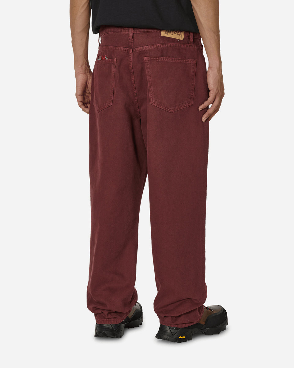 Stüssy Double Big Ol' Washed Canvas Jeans Wine - Slam Jam