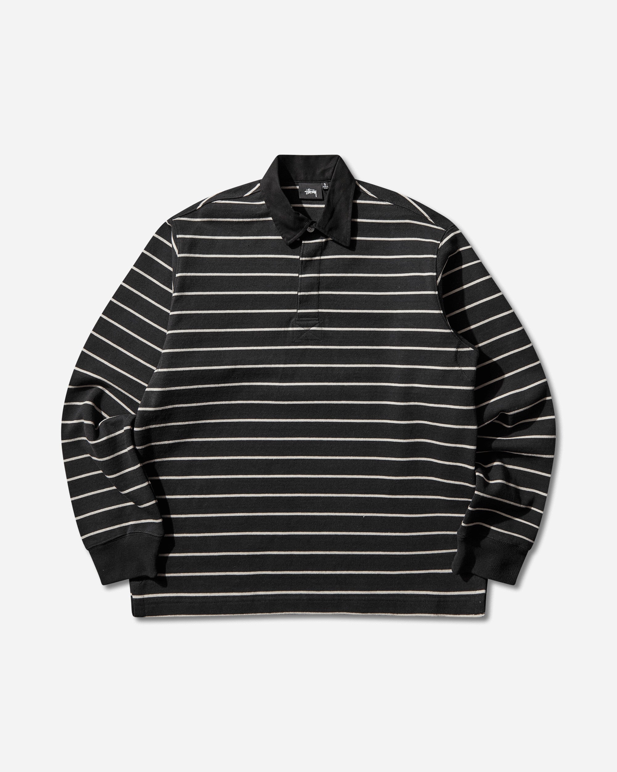 Pin Striped Rugby Polo Shirt Black – Slam Jam®