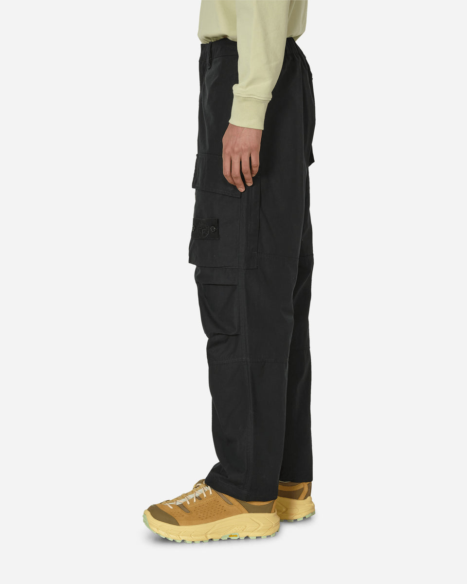 Stone Island Ghost Piece Loose Cargo Pants Black - Slam Jam® Official Store