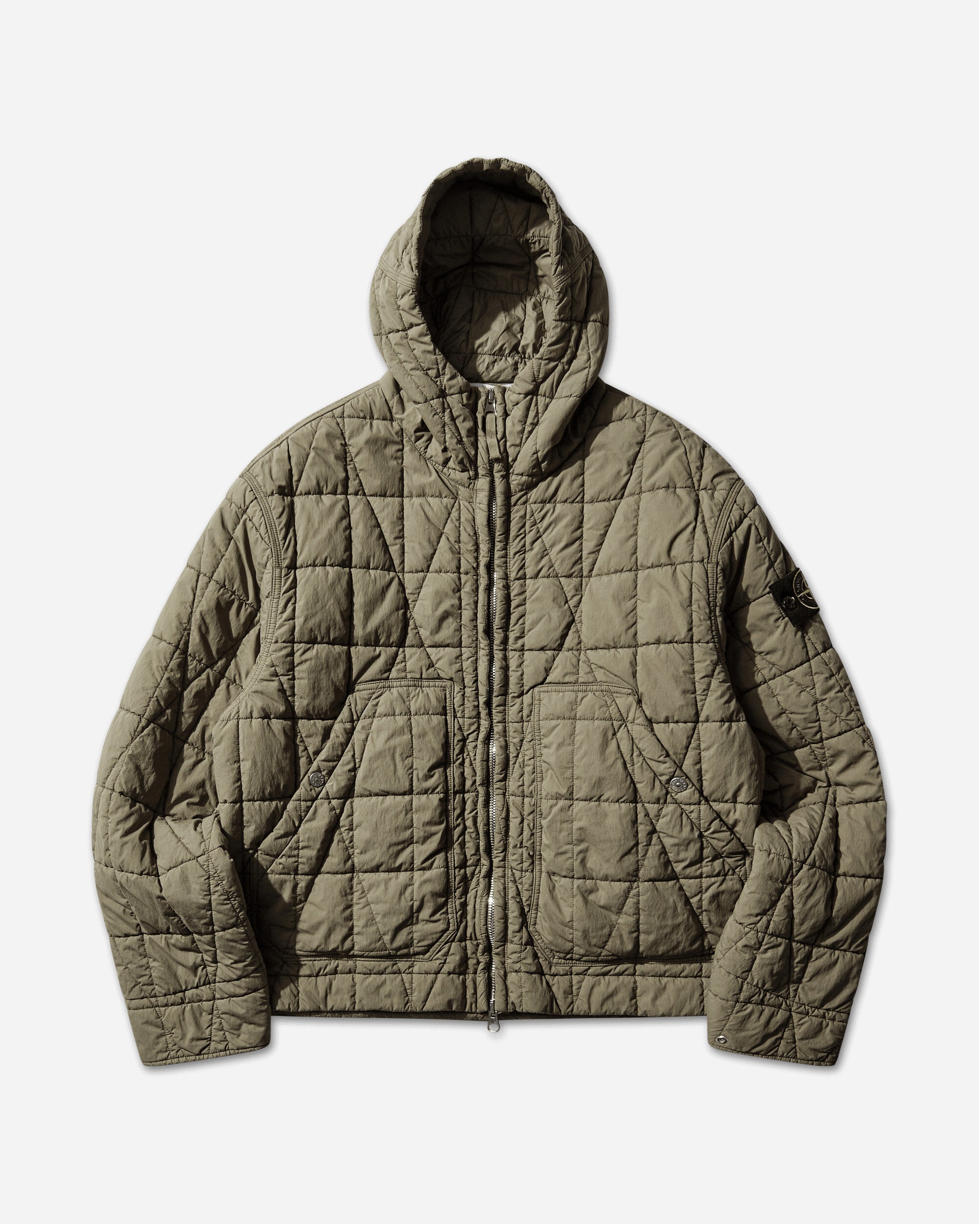 Men's Cotton Nylon Tela Quilted-TC Jacket Military Green – Slam Jam®