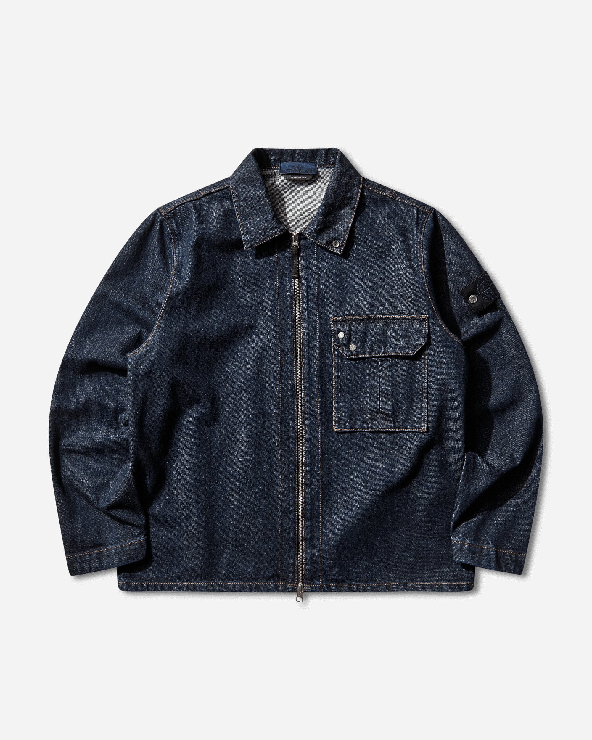 Men's Indigo Denim-Rinsed Overshirt Blue Rinse – Slam Jam®