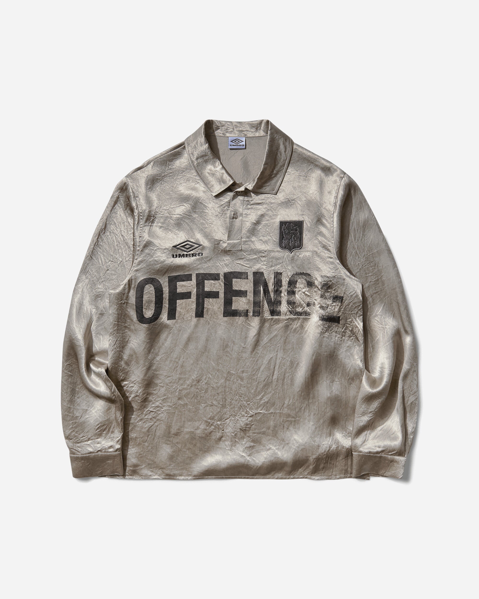 トップス Umbro x SLAMJAM SATIN ENFIELD SHIRT Satin Enfield Shirt Silver Pearl – Slam Jam®
