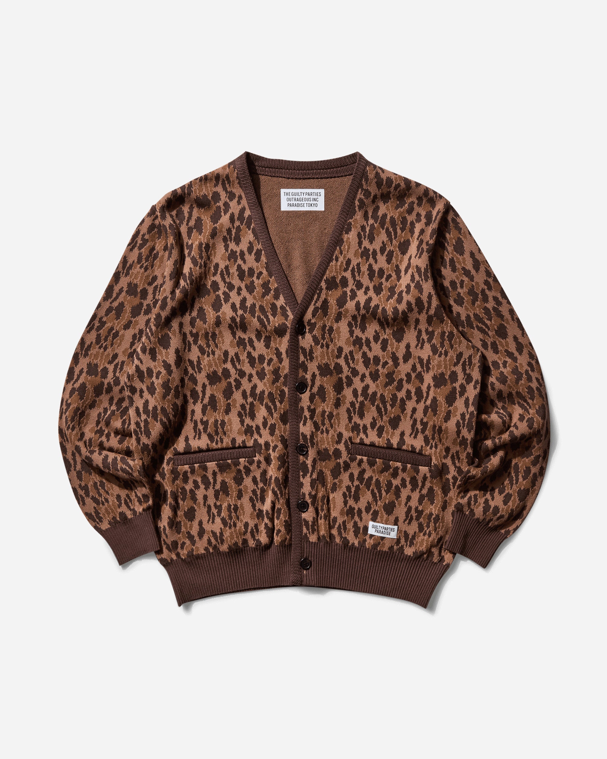 Men's Leopard Jacquard Cardigan (Type-2) Brown – Slam Jam®