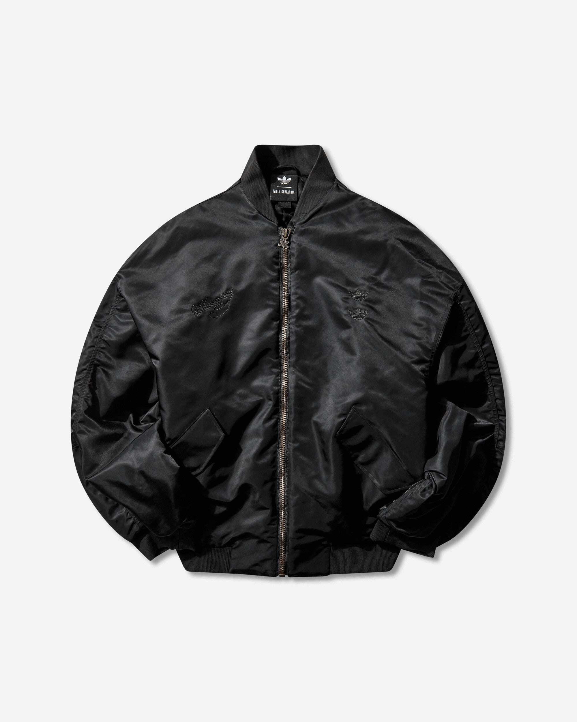 Men's Willy Chavarria Satin Bomber Jacket Black – Slam Jam®
