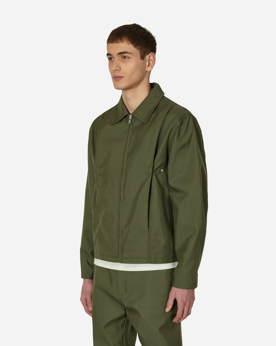 Pleat Bomber Jacket Green