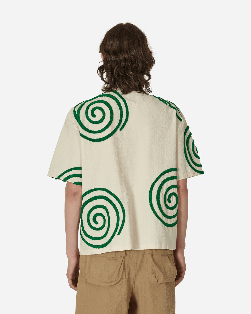 Brain Dead Swirls Shortsleeve Shirt Sand - Slam Jam® Official Store