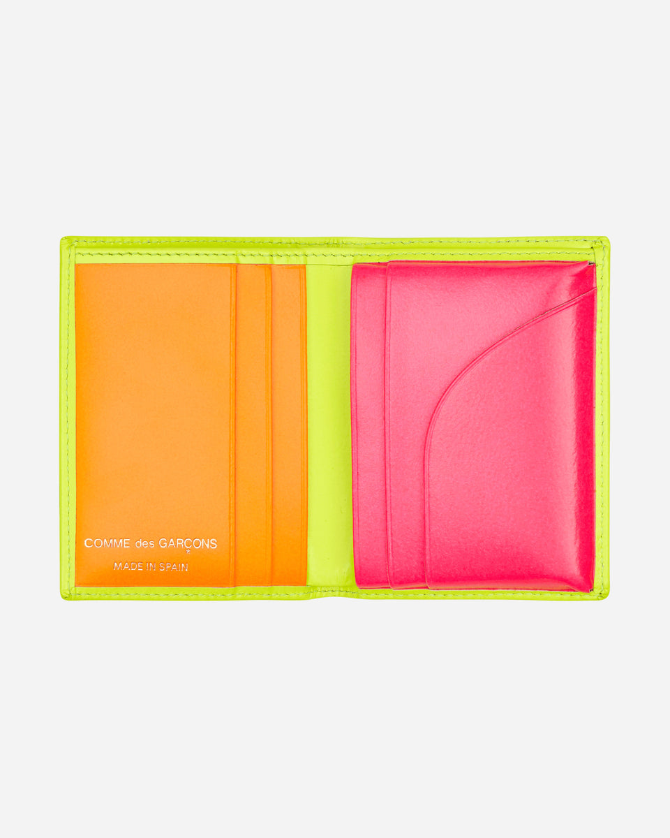 Comme Des Garçons Wallet Super Fluo Leather Wallet Yellow