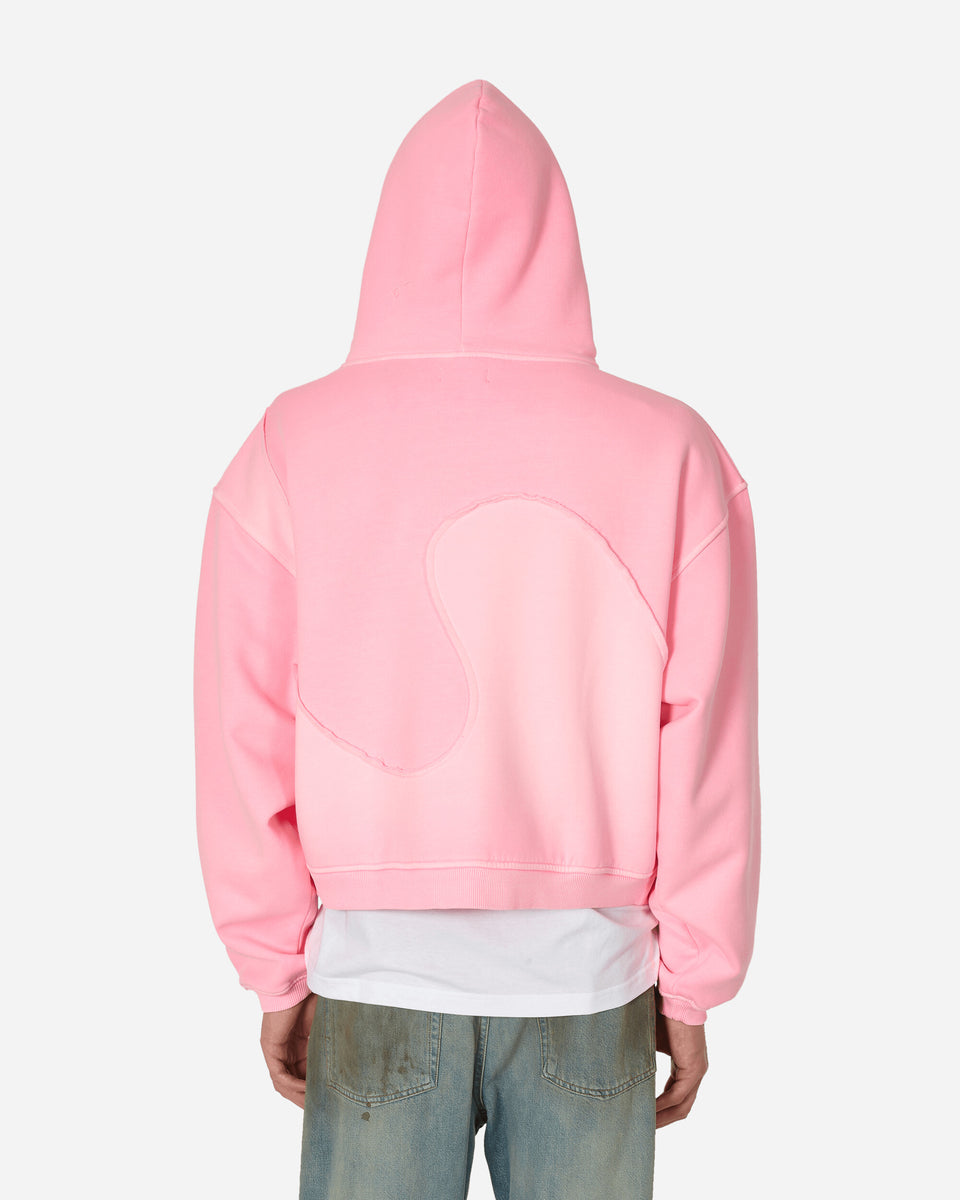 Swirl Fleece Hooded Sweatshirt Pink