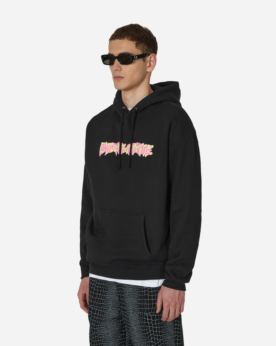 Fucking Awesome Cut Out Logo Hooded Sweatshirt Black - Slam Jam