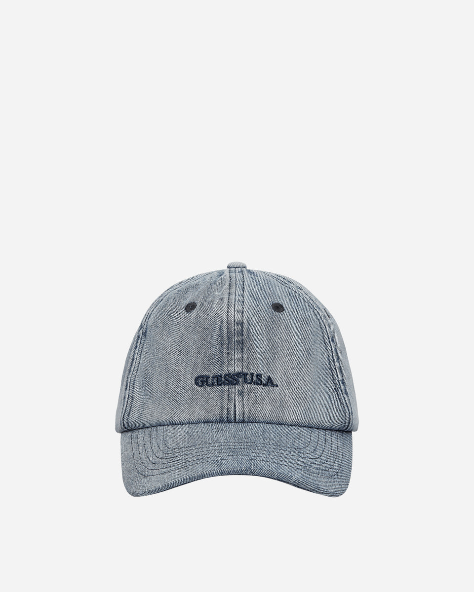 Guess USA Washed Denim Dad Hat Blue - Slam Jam® Official Store
