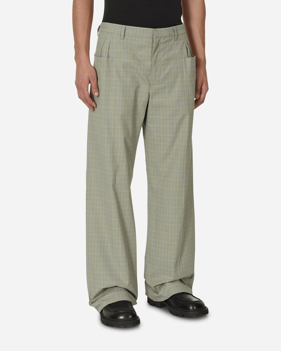 Kiko Kostadinov Orma Reversible Trousers Yellow Check - Slam Jam