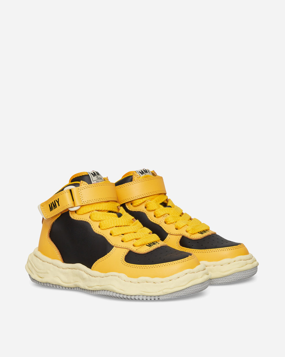 Maison MIHARA YASUHIRO Wayne VL OG Sole Leather High Sneakers Yellow