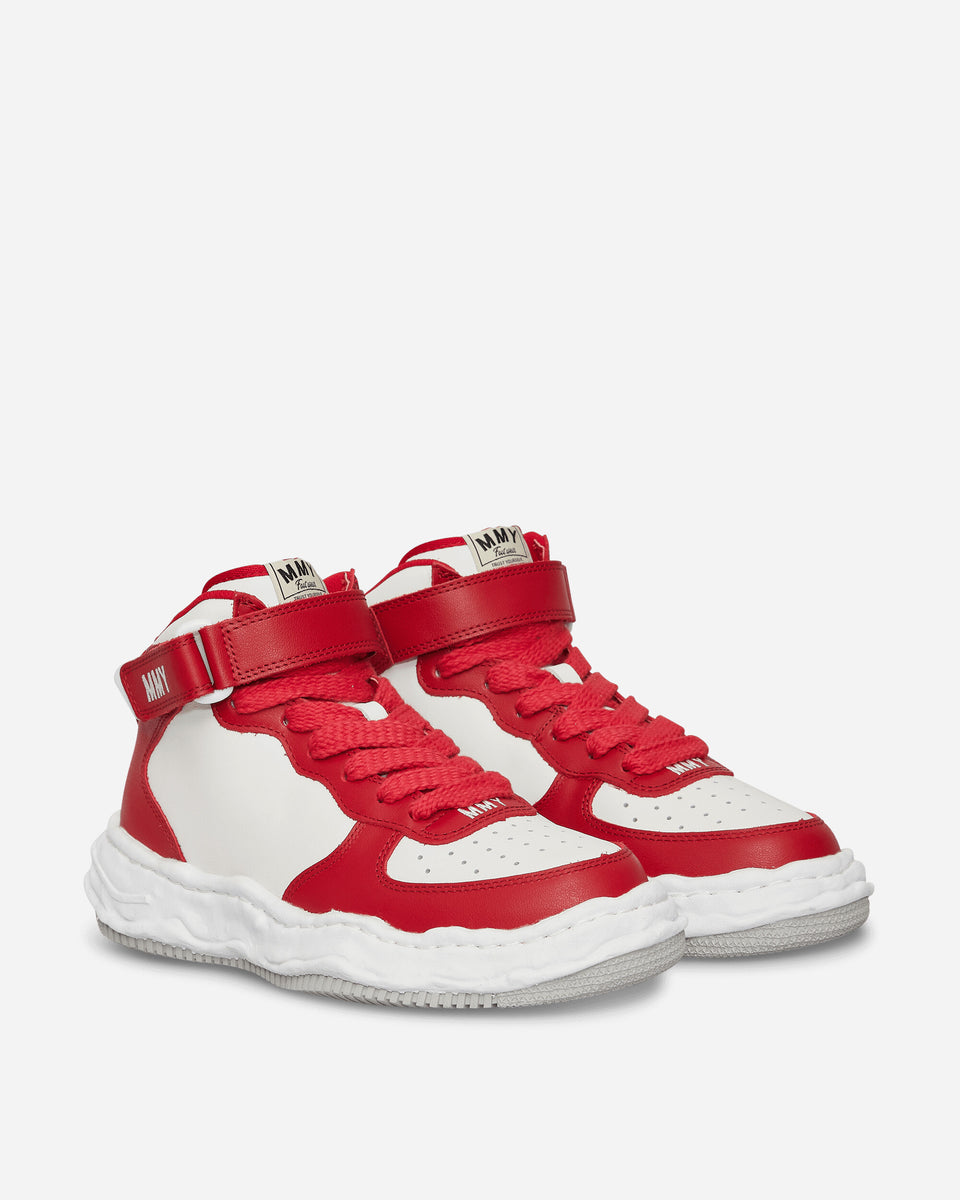 Maison MIHARA YASUHIRO Wayne OG Sole Leather High Sneakers Red / White