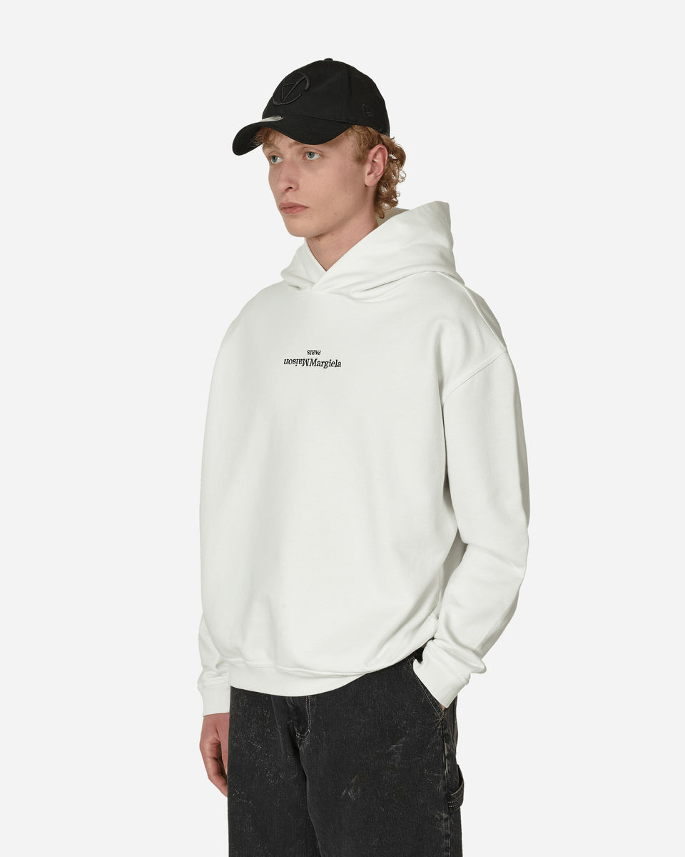 Reversed Logo Hooded Sweatshirt Off White